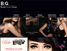 Tablet Screenshot of beautyindustrygroup.com